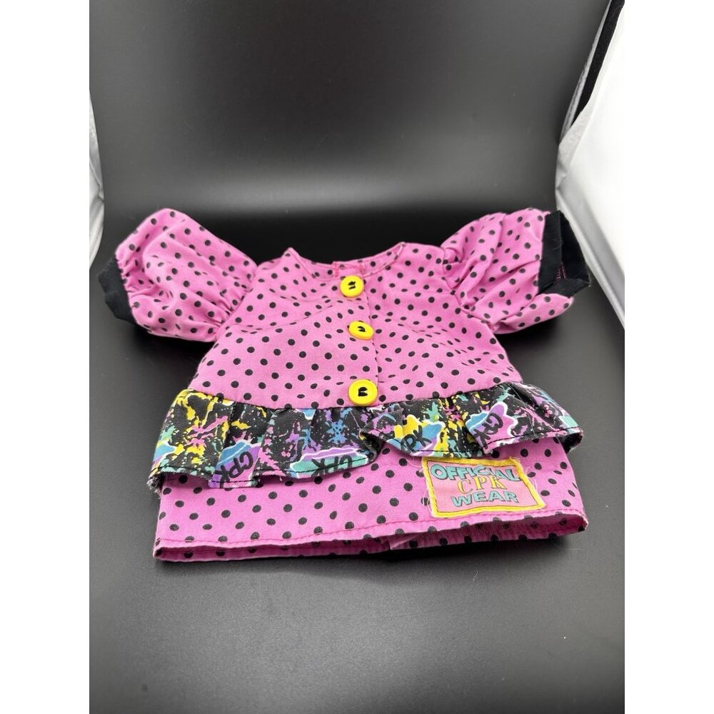 Vtg Cabbage Patch Kids Doll Designer‎ Line Pink Polka Dot Dress Transitional